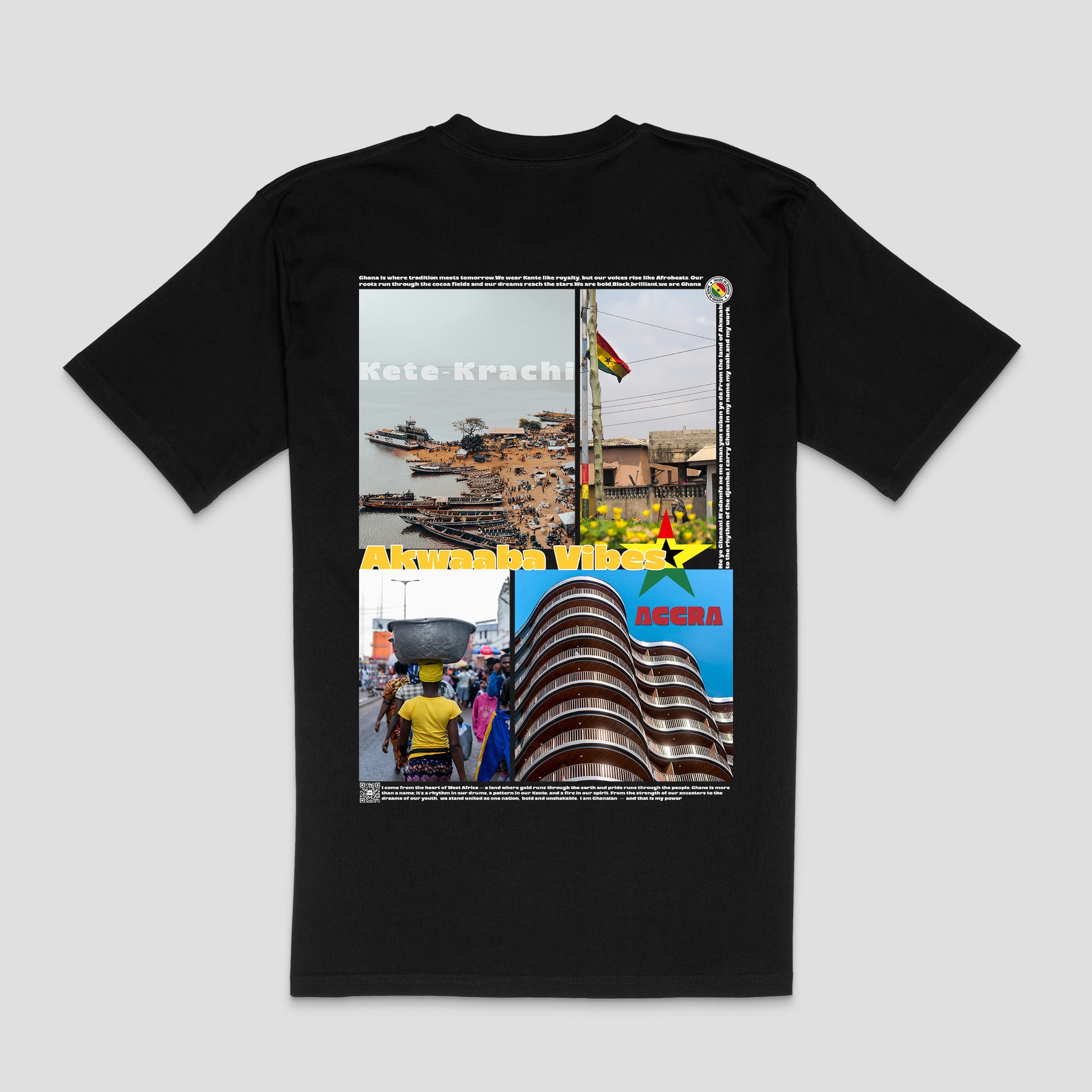 "Akwaaba Vibes – Ghana Collage" T-Shirt | Unisex | Zurayu