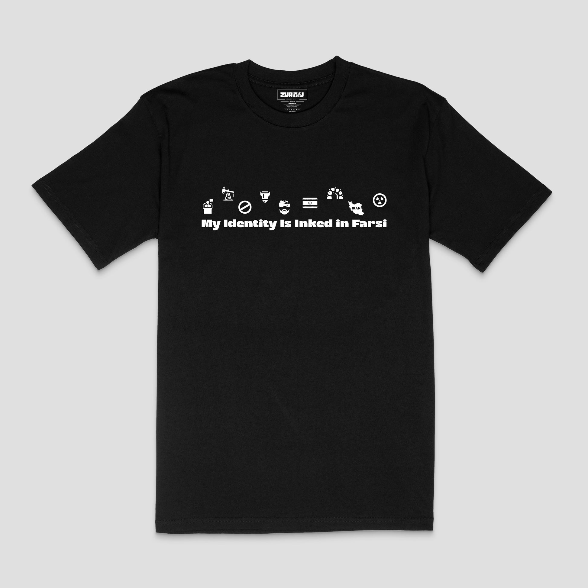 "My Identity Is Inked in Farsi" Iranian T-Shirt – Unisex | Zurayu Culture Series