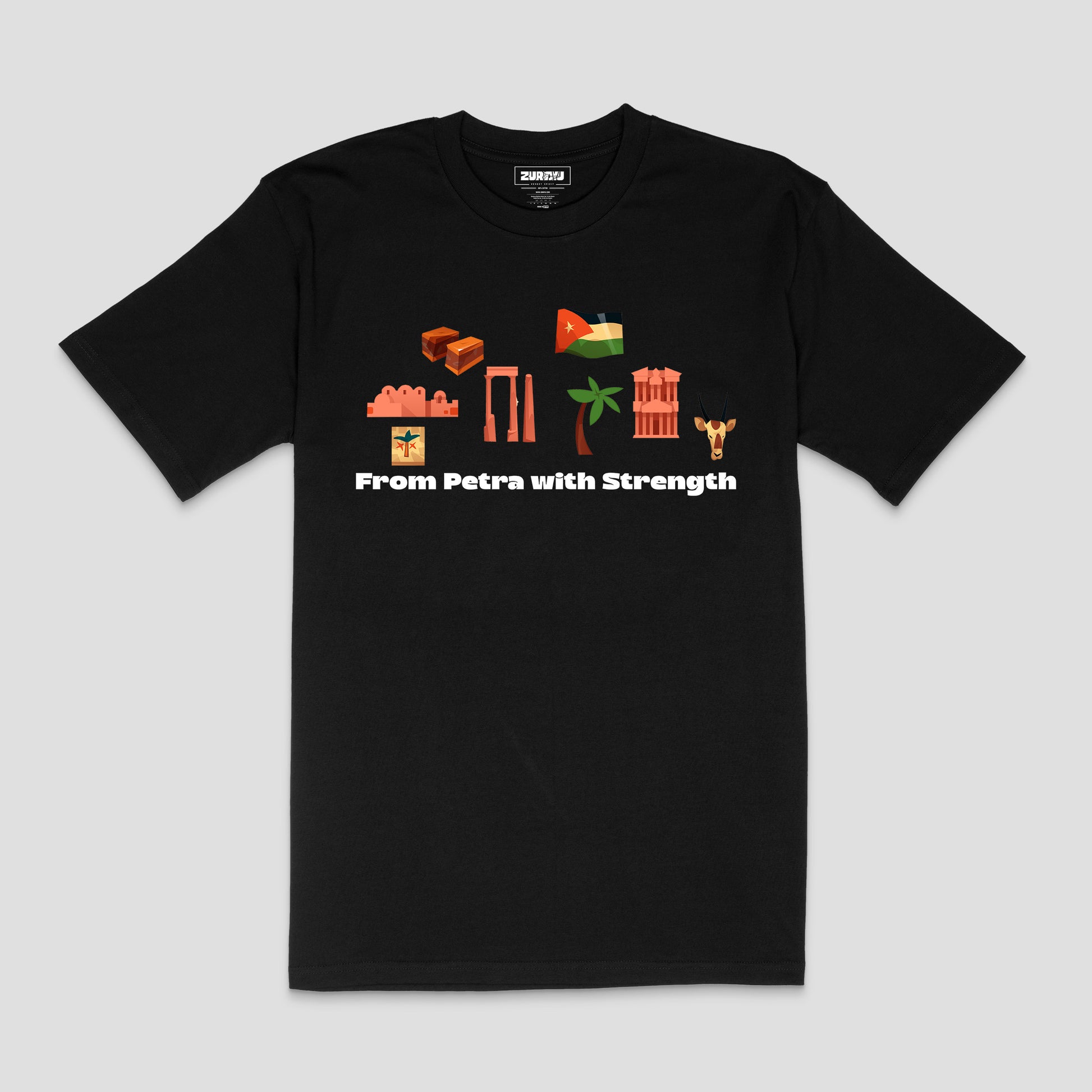 "From Petra with Strength" Jordan T-Shirt – Unisex | Zurayu Culture Series