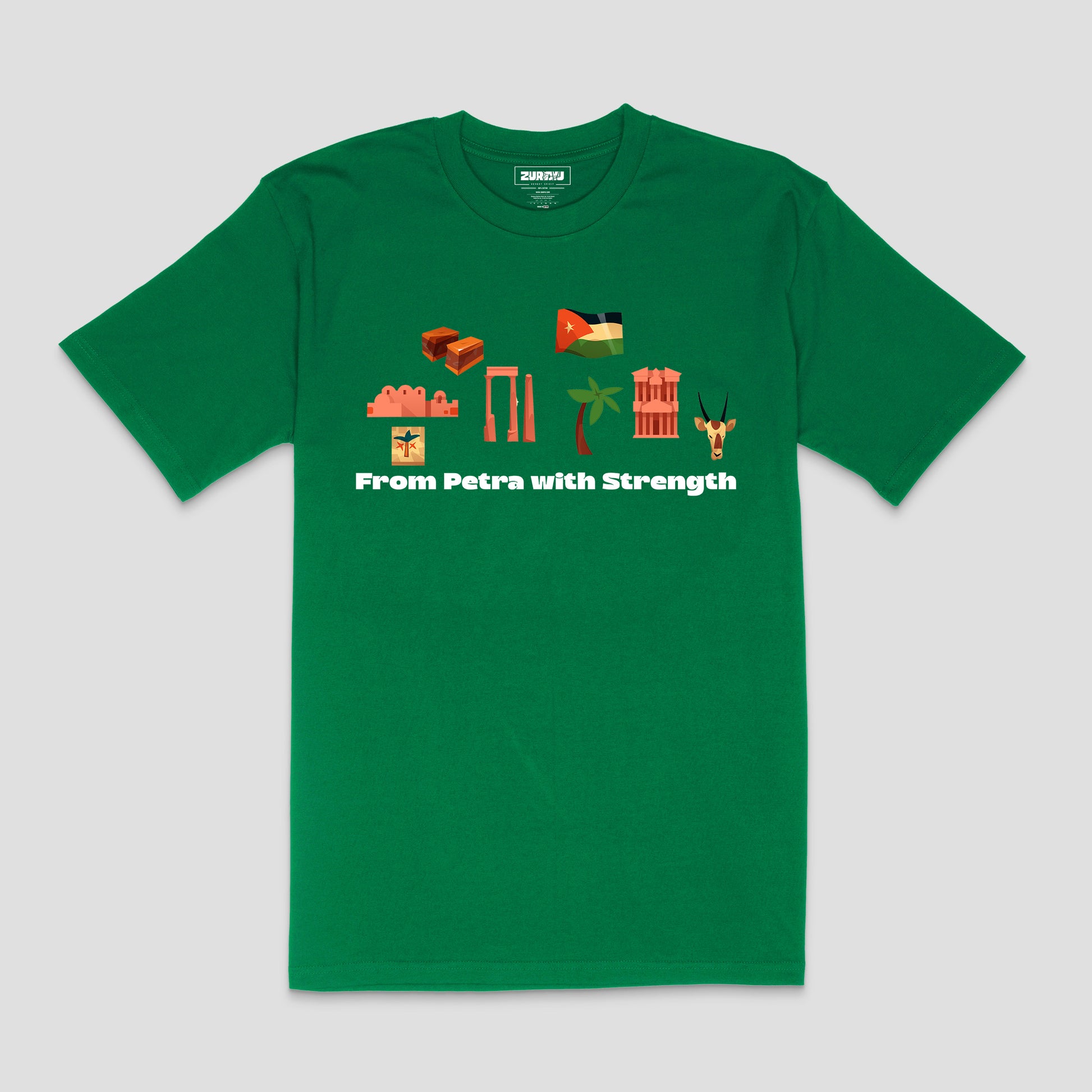 "From Petra with Strength" Jordan T-Shirt – Unisex | Zurayu Culture Series