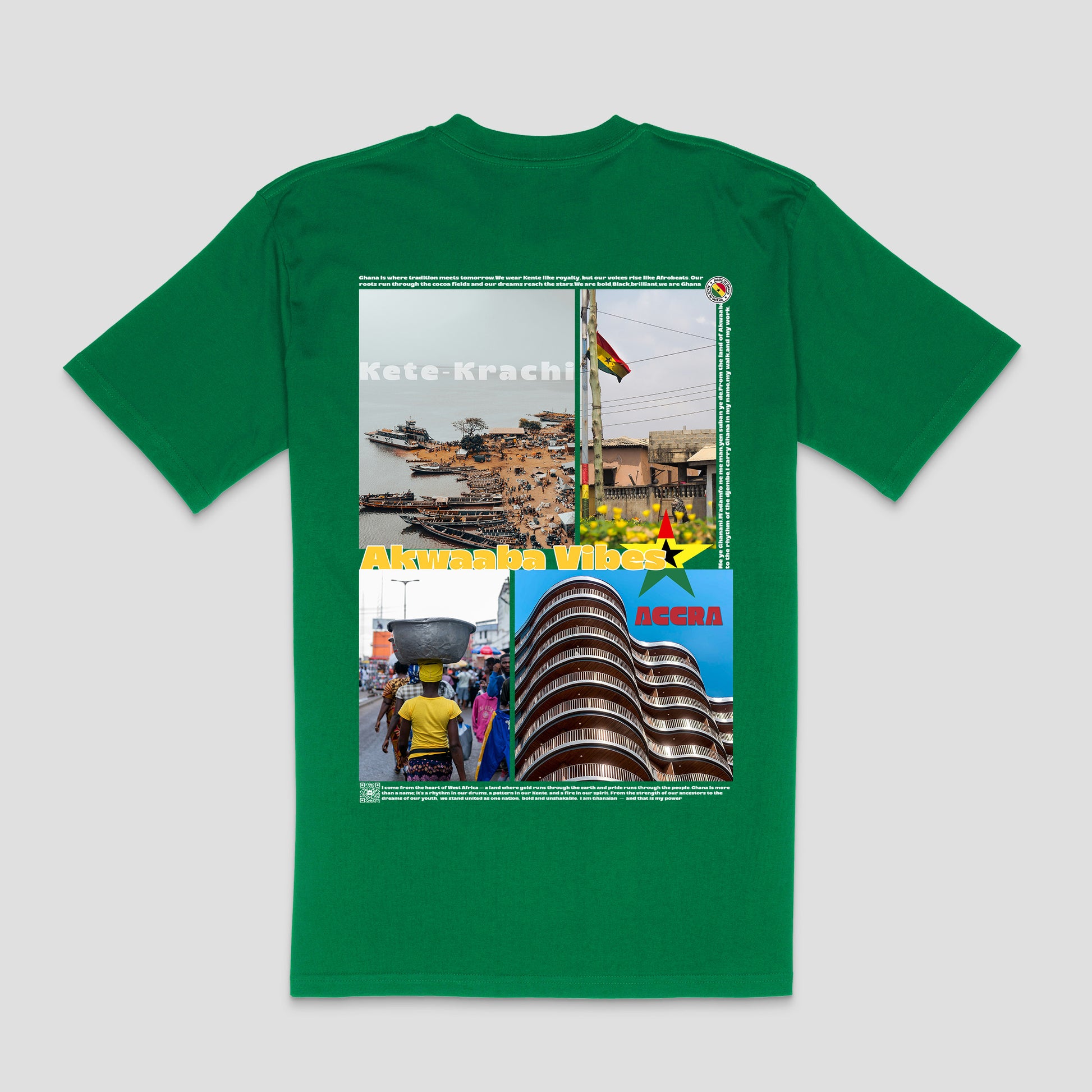 "Akwaaba Vibes – Ghana Collage" T-Shirt | Unisex | Zurayu