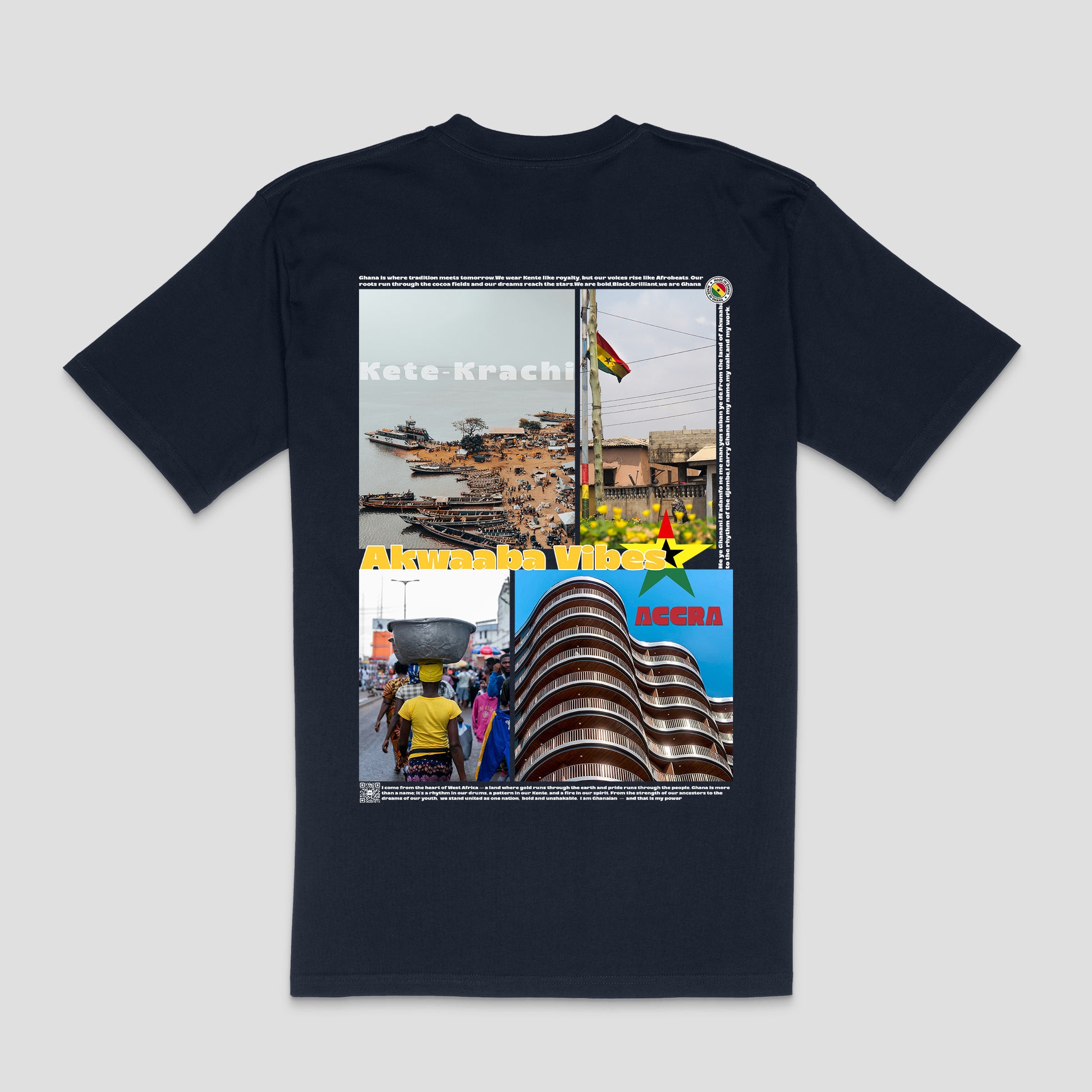 "Akwaaba Vibes – Ghana Collage" T-Shirt | Unisex | Zurayu