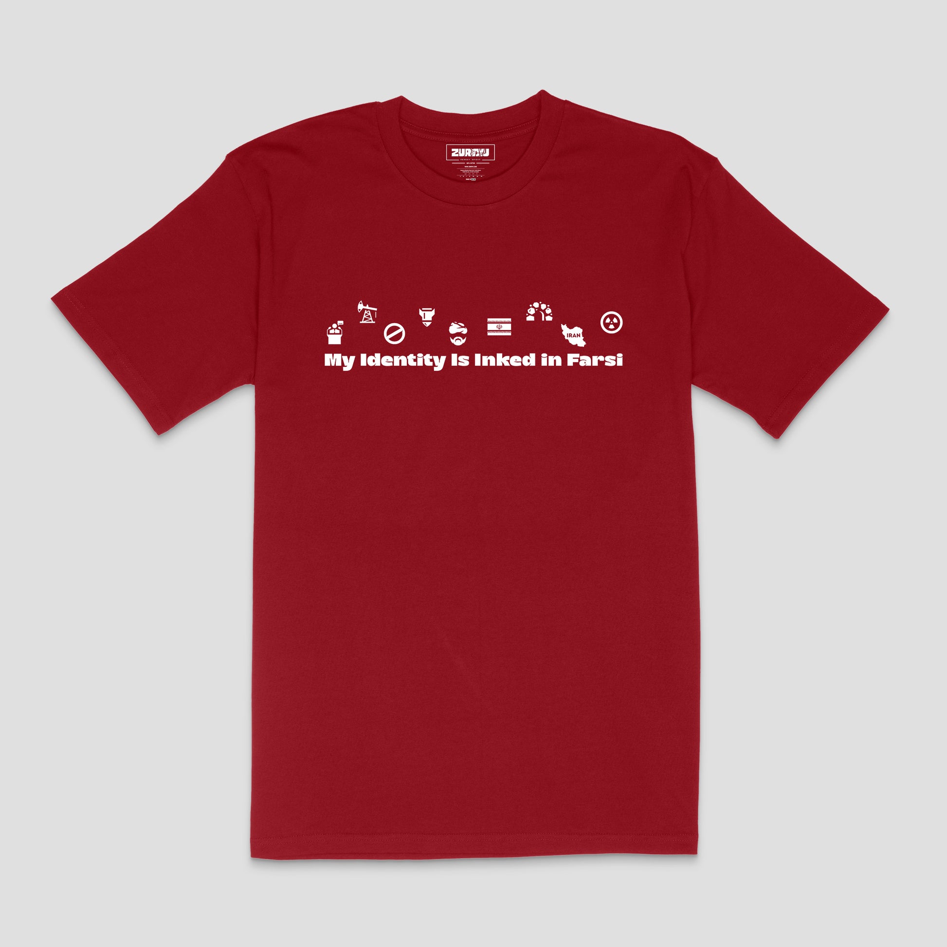 "My Identity Is Inked in Farsi" Iranian T-Shirt – Unisex | Zurayu Culture Series