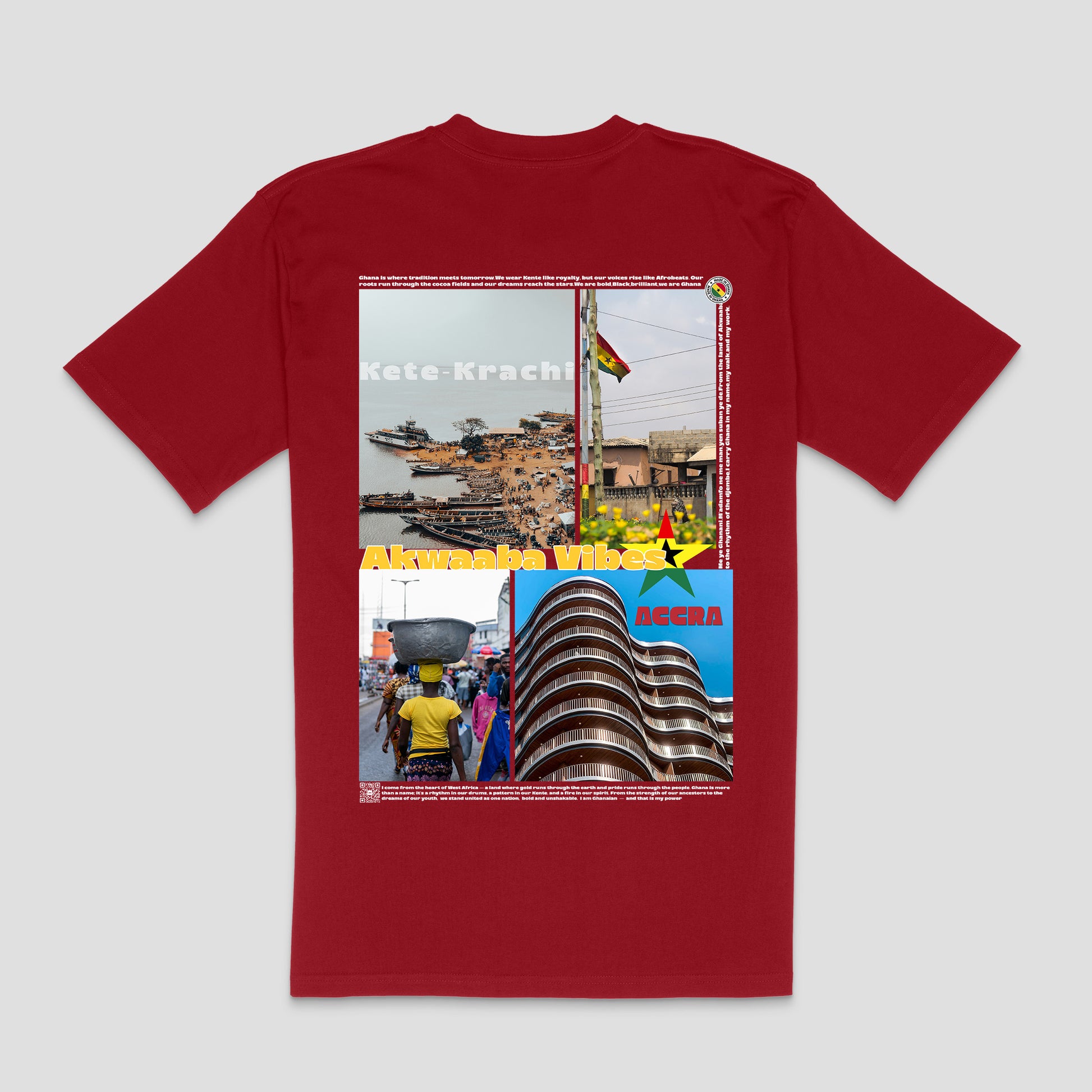 "Akwaaba Vibes – Ghana Collage" T-Shirt | Unisex | Zurayu