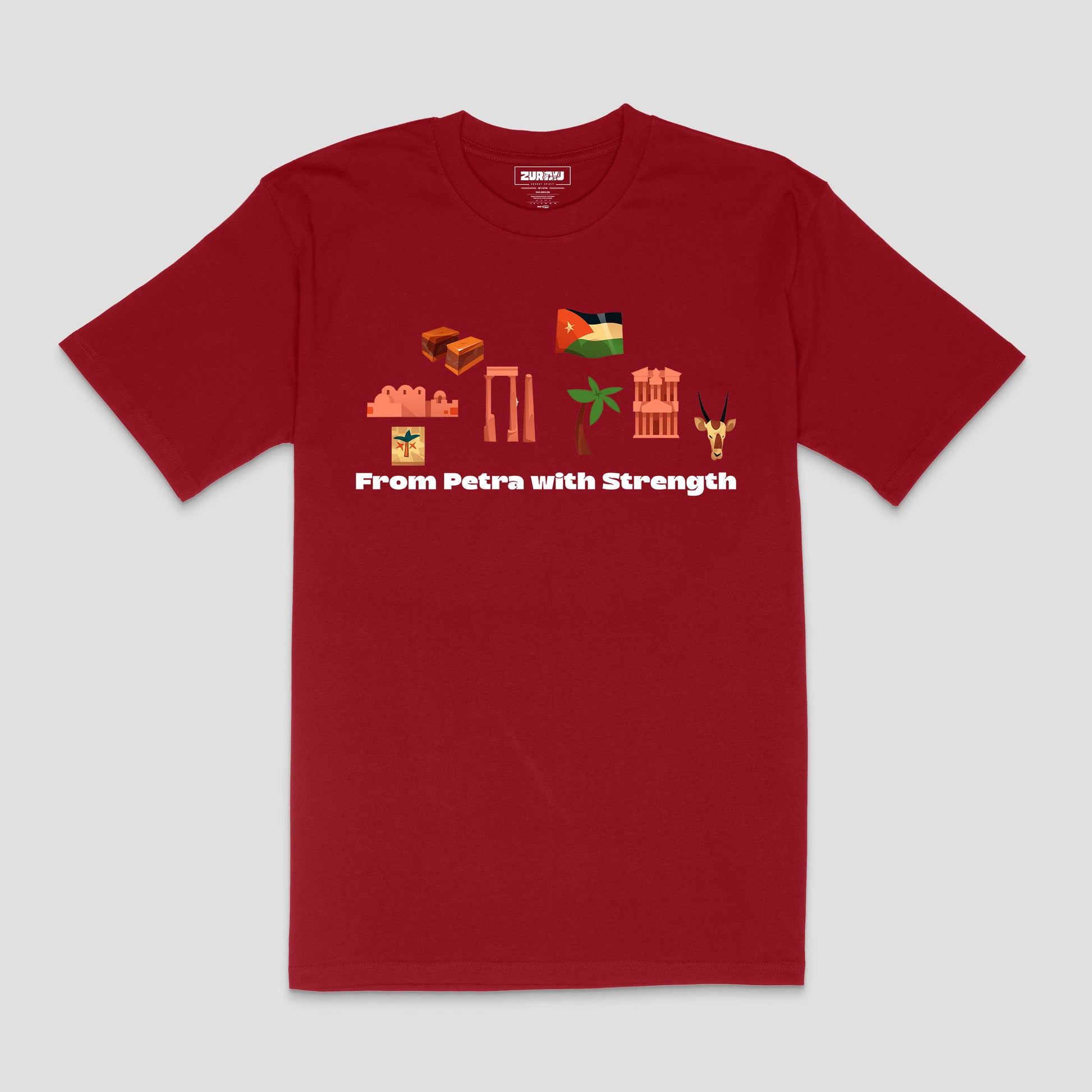 "From Petra with Strength" Jordan T-Shirt – Unisex | Zurayu Culture Series