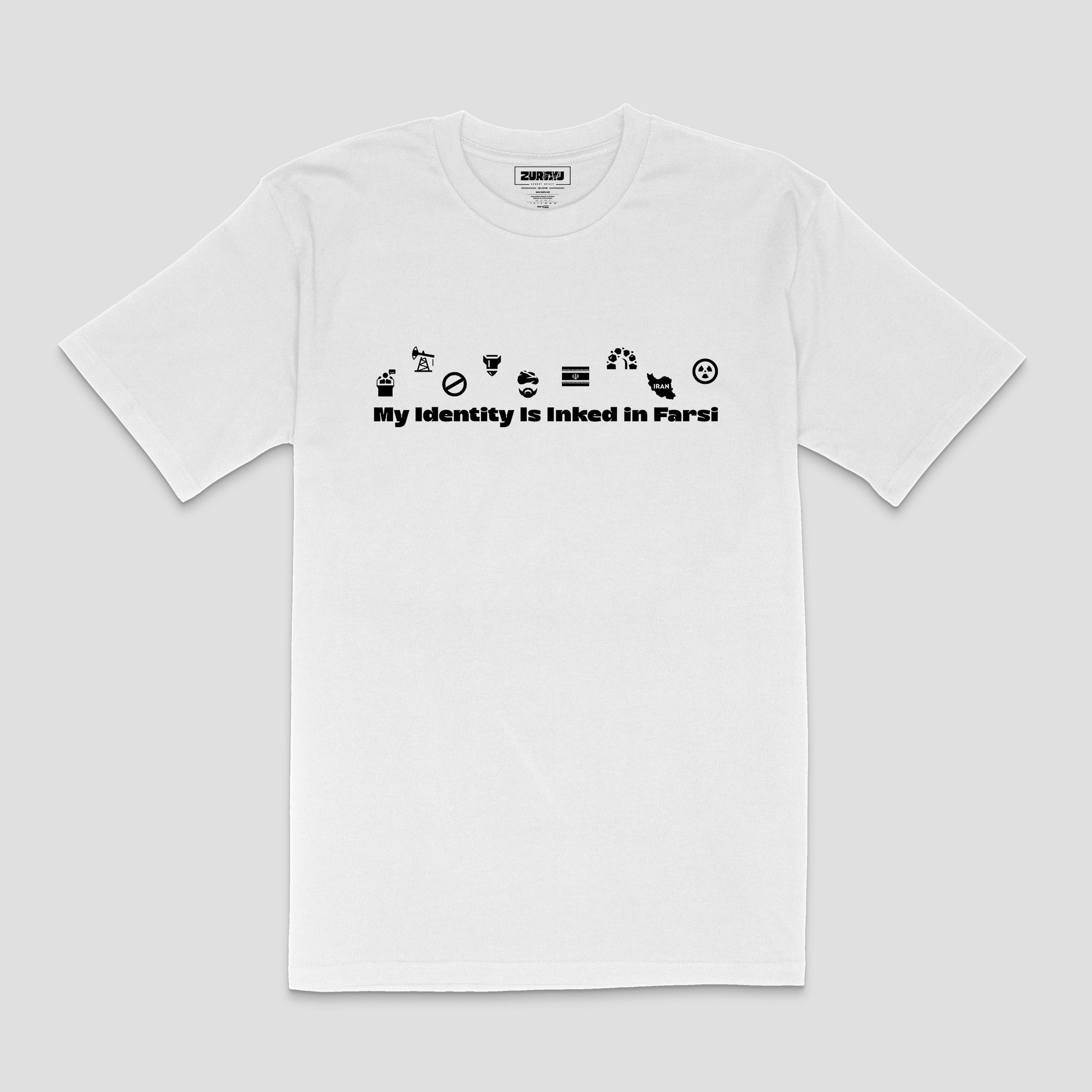 "My Identity Is Inked in Farsi" Iranian T-Shirt – Unisex | Zurayu Culture Series