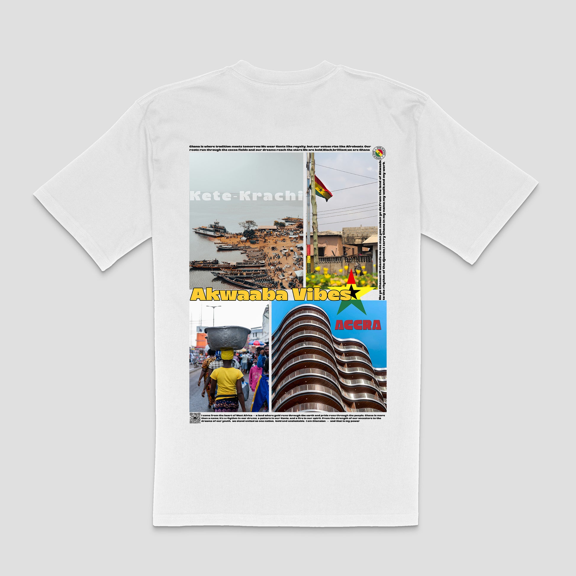 "Akwaaba Vibes – Ghana Collage" T-Shirt | Unisex | Zurayu