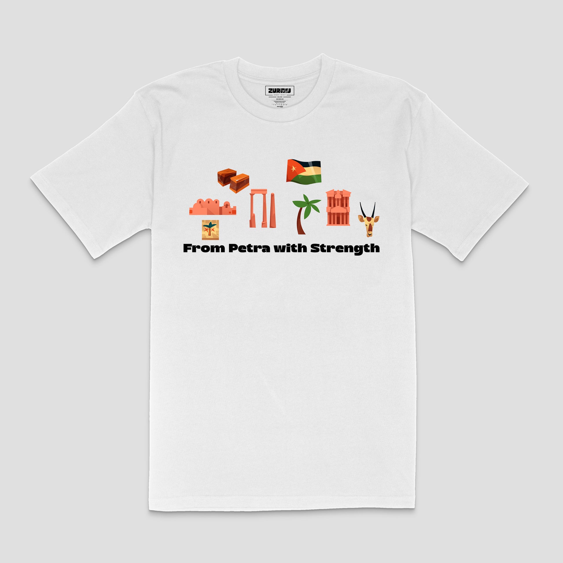 "From Petra with Strength" Jordan T-Shirt – Unisex | Zurayu Culture Series