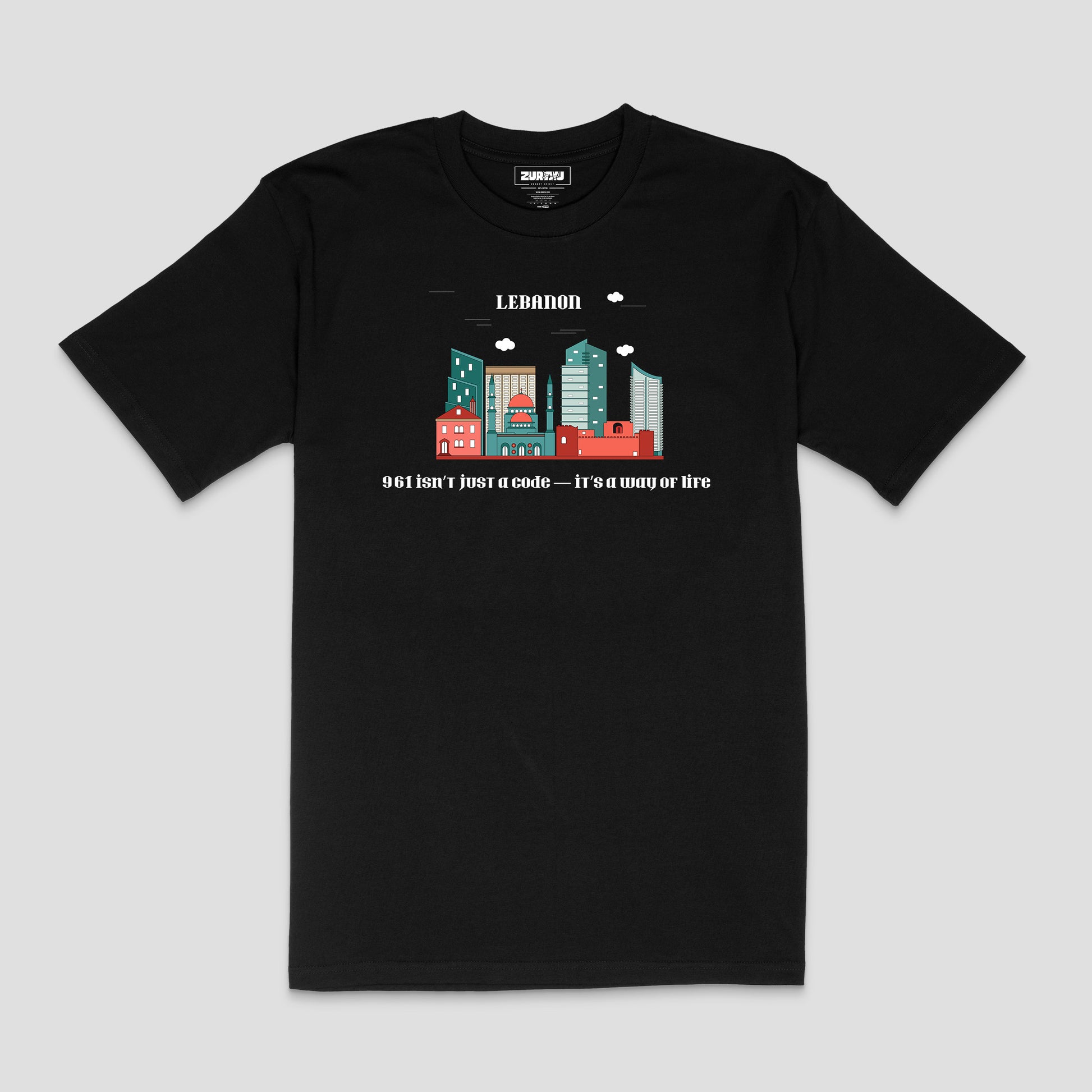 “961 Way of Life” Lebanon Skyline T-Shirt – Unisex | Zurayu Exclusive
