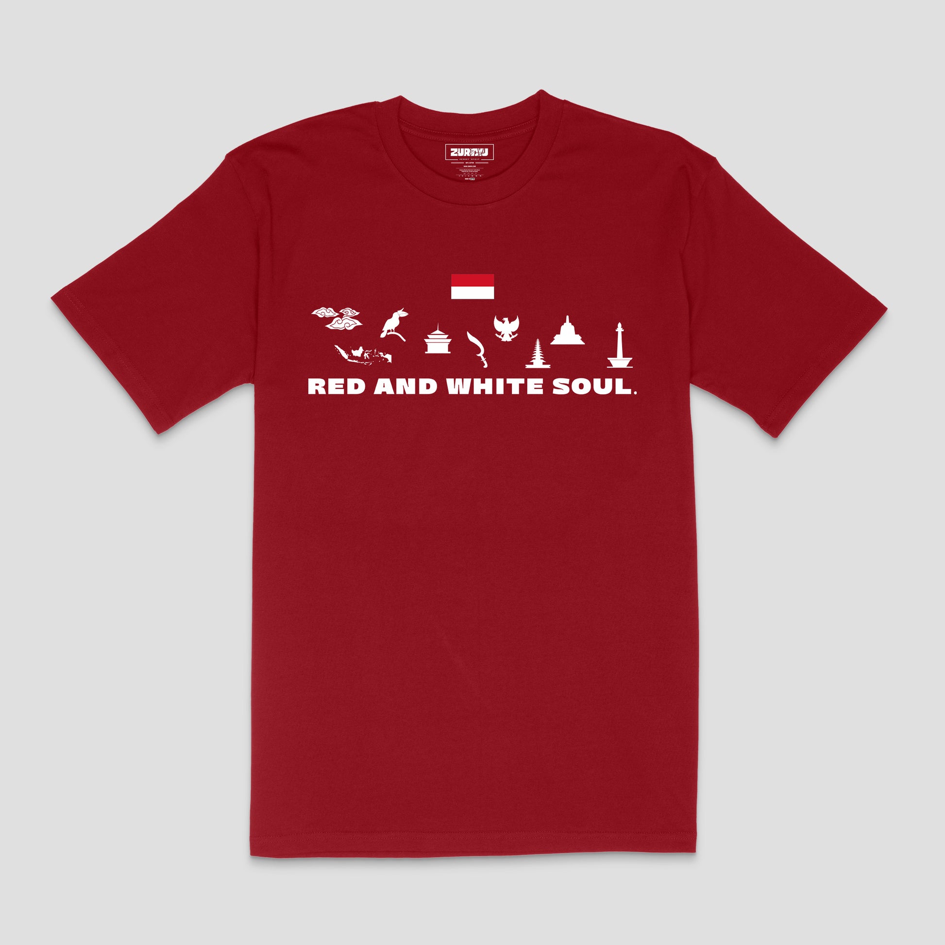"Red and White Soul" Indonesia T-Shirt – Unisex | Zurayu Culture Series